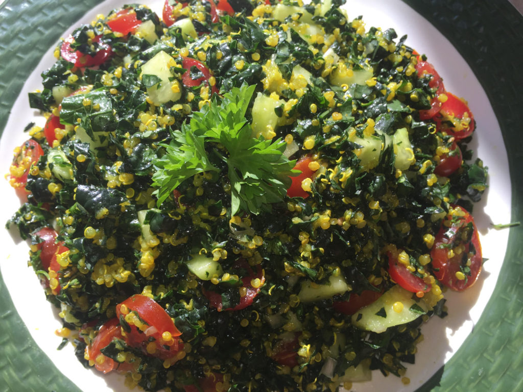 Lacinato Kale, Quinoa & Plum Tomato Dish GrapeGate