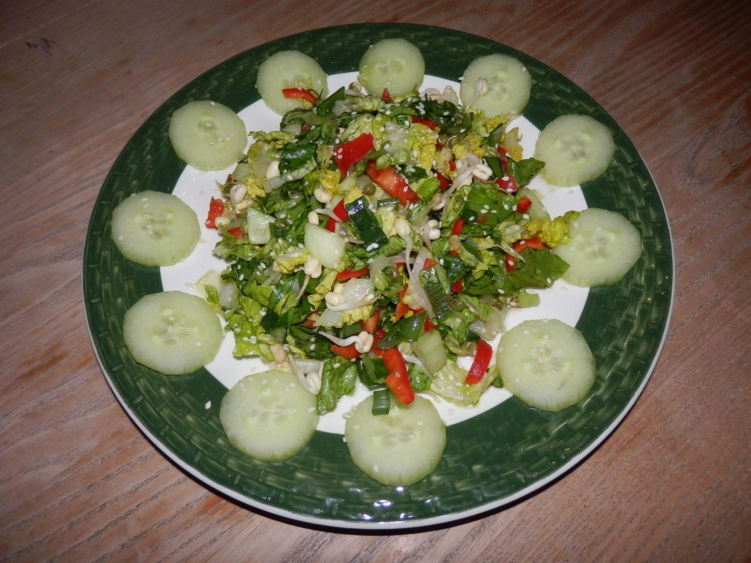 Romaine, Cucumber & Mung Bean Sprout Salad